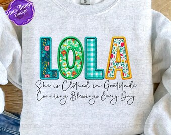 She is Clothed in Gratitude- Lola | Faith T-Shirt