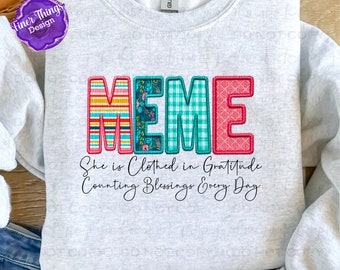 She is Clothed in Gratitude- Meme | Faith T-Shirt