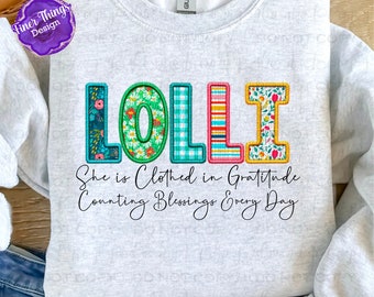 She is Clothed in Gratitude- Lolli | Faith T-Shirt