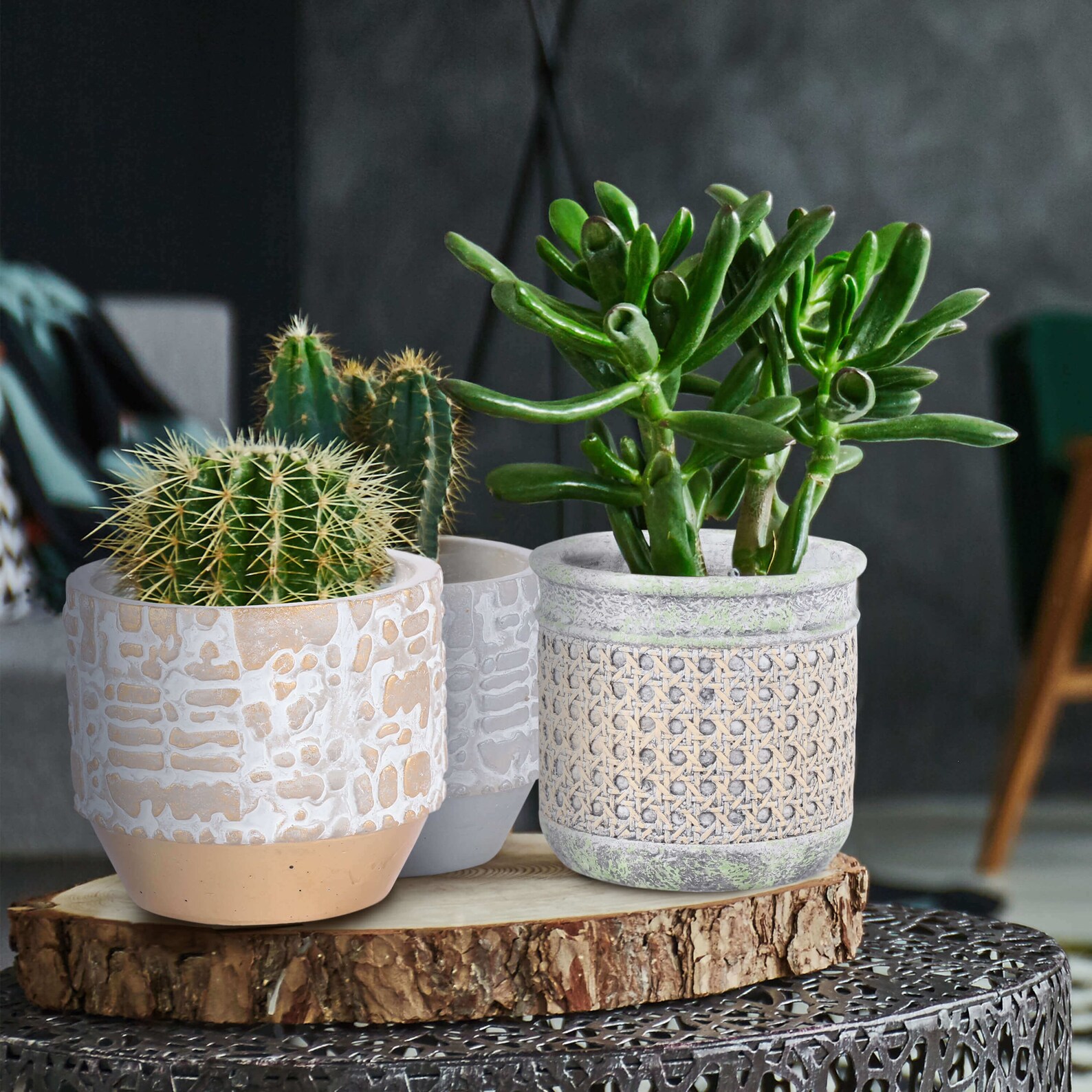 INSPIRELLA Modern Flower Pot Indoor Planter 5 inch Glazed Etsy