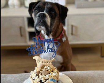 DOG BIRTHDAY CAKE any name personalised gotcha day / rescue day