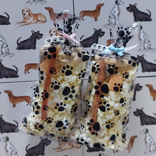 Dog Party Gift Bags Dog Popcorn Dog Biscuits Dog Gift Dog Etsy UK