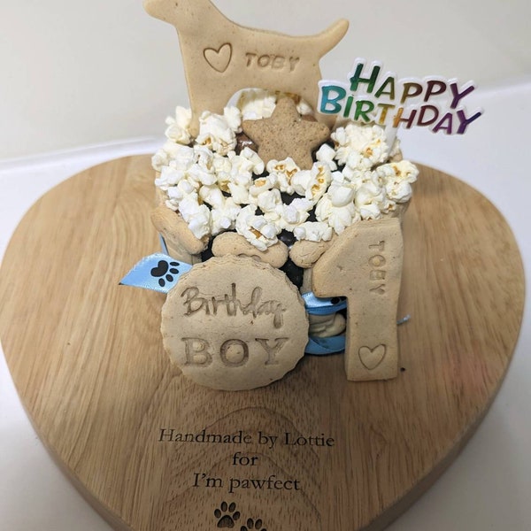 Dog birthday cake any name personalised gotcha day / rescue day