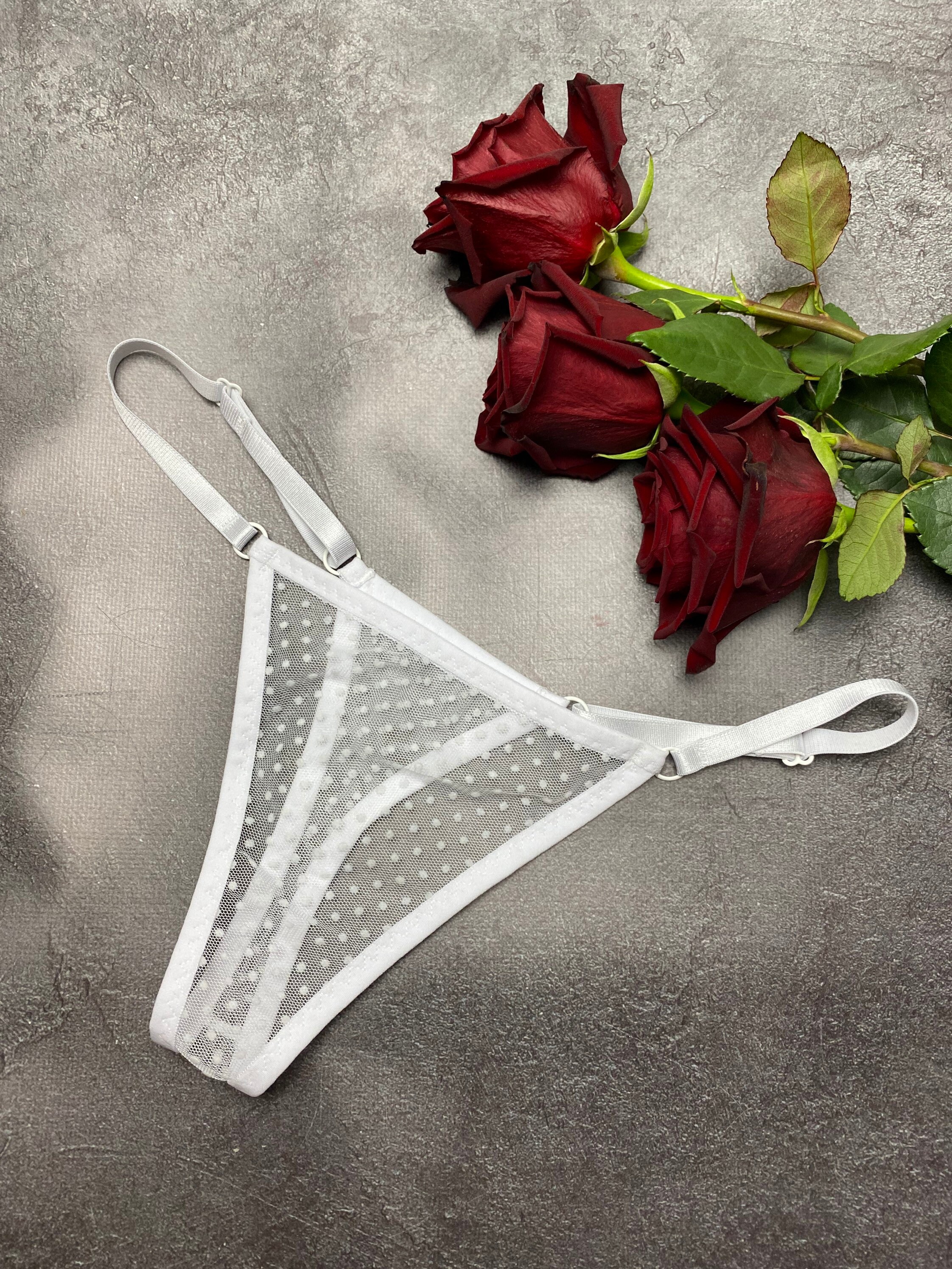 White Thong Panty Sheer Thong Panties Transparent Panty Etsy UK