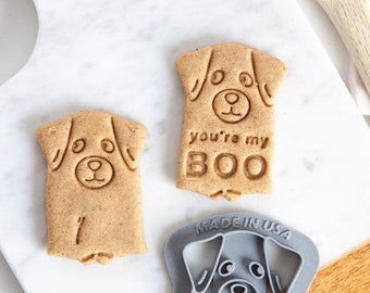 You're MY BOO Dog Cookie Cutter, Halloween Ghost Dog Treat Cutter, Dog Biscuit Stamp, Pet Treats Homemade, Unique Dog Lover Gift, Puppy Gift