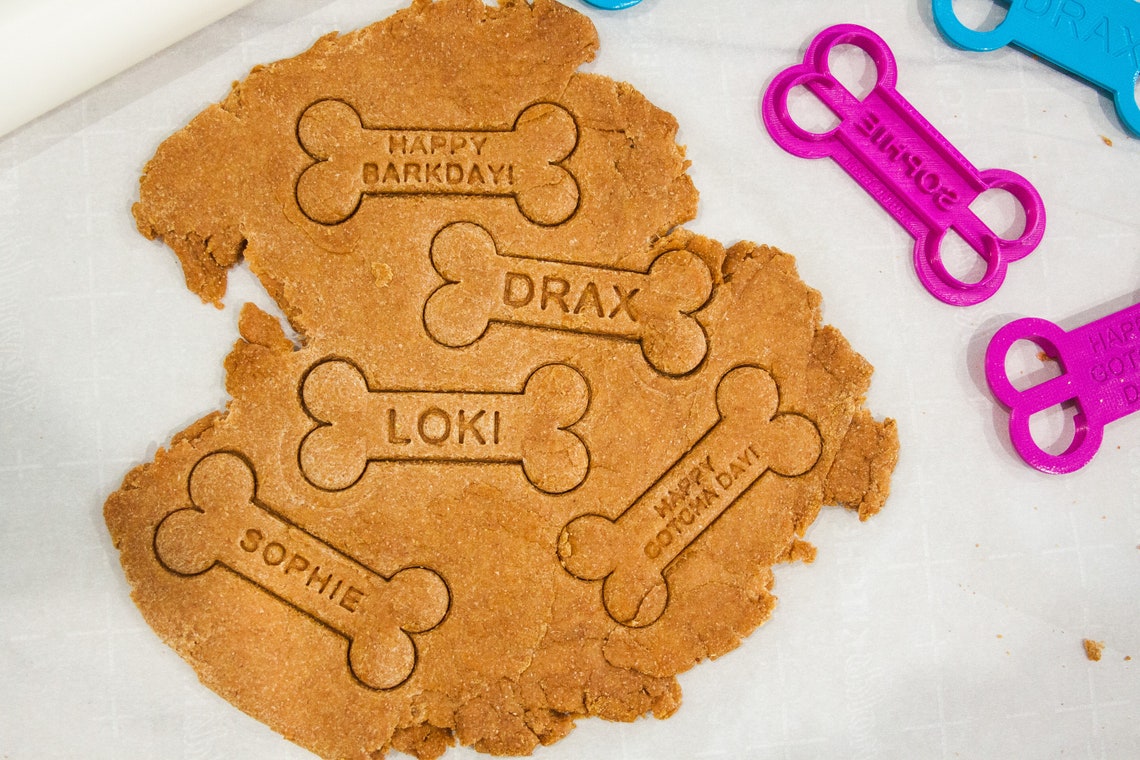 CUSTOM NAME Dog Cookie Cutter Personalized Dog Cookie Cutter Etsy