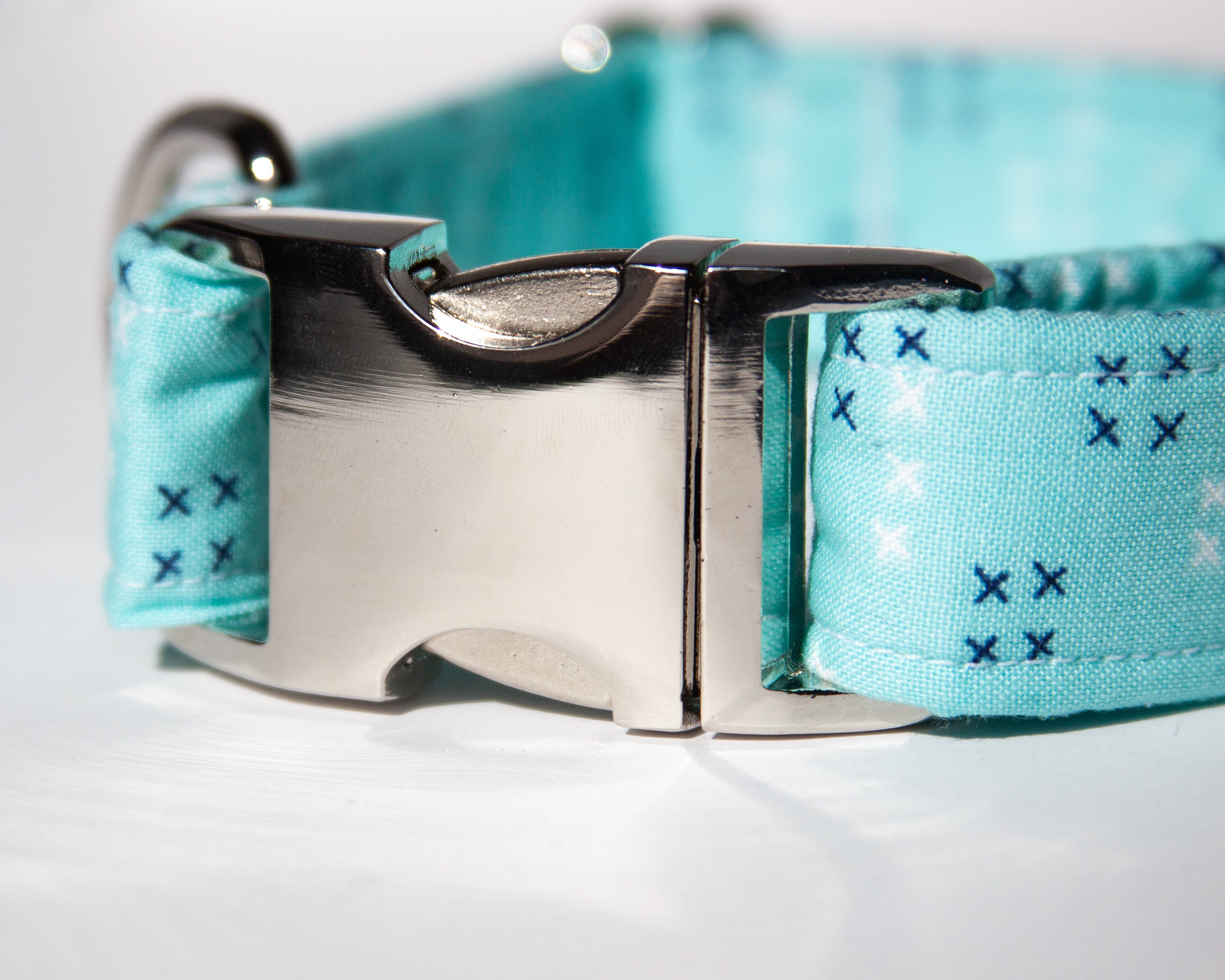 Dog Collar Modern Chic Blue X Adjustable Dog Collar Custom Etsy