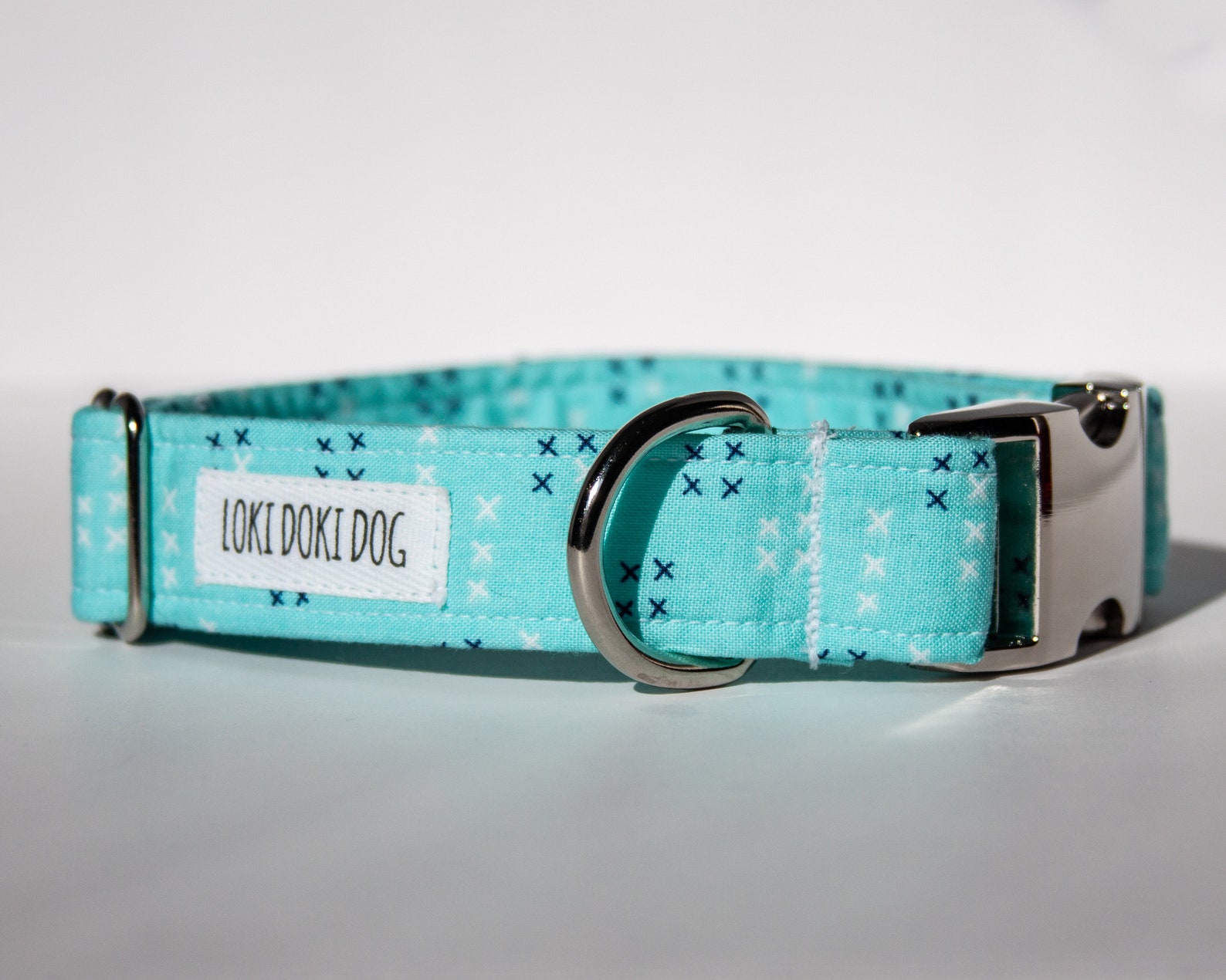 Dog Collar Modern Chic Blue X Adjustable Dog Collar Custom Etsy