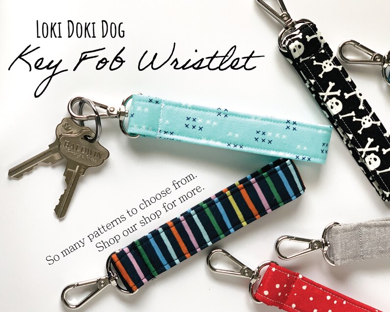 Loki Doki Dog Wristlet Lanyard New Car Gift Car Accessories Modern Chic GRAY ARROW Keychain Wristlet Swivel Keychain Key Fob