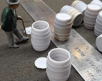 O scale whiskey barrels with bungs from Smith-Models