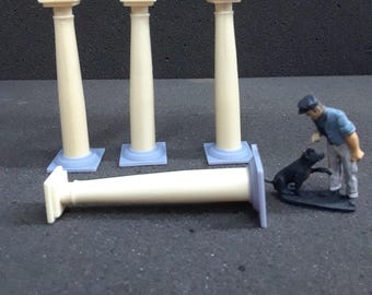 Columnas de mansión (periodo anterior a la Guerra Civil). Paquete de 4. Escala O (miniatura).