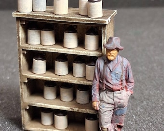 Juego de estante de almacenamiento y jarra de whisky