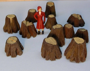 Tocones de ciprés, 12 cada uno, escala O 1/48 Tala
