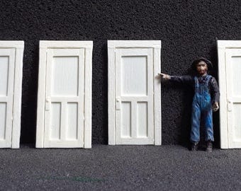 Doors with trim installed. Package of 4
