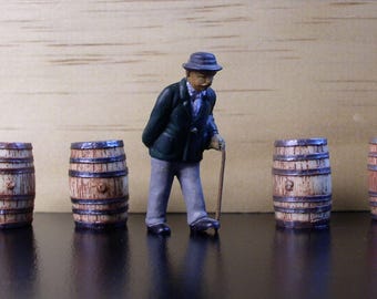 Barriles de whisky. Sin pintar. Tonelería de Kentucky.
