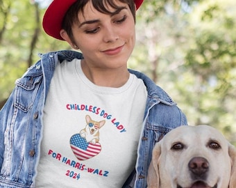Childless Dog Lady Democrat DNC Presidential Election 2024 Kamala Harris Walz Vote Project 2025 Vice President California Trump Republican