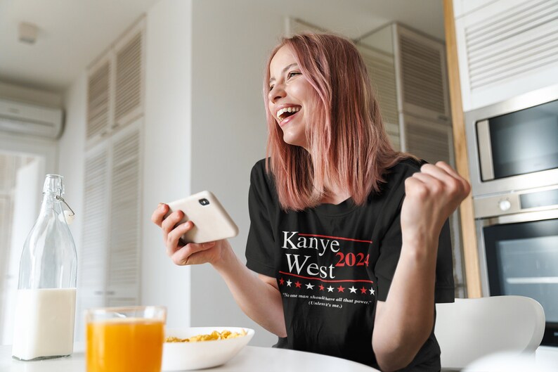 Kanye 2024 camisa Kanye 2020 Yeezy para presidente Kanye West Kanye para presidente Kanye west camisa Kanye camiseta votar por Kanye Kanye regalo imagen 2