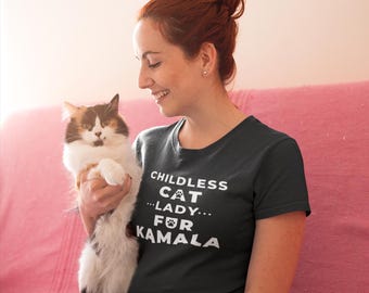 Childless Cat Lady Presidential Election 2024 Democrat DNC Kamala Harris Walz Vote Project 2025 Vice President California Trump Republican