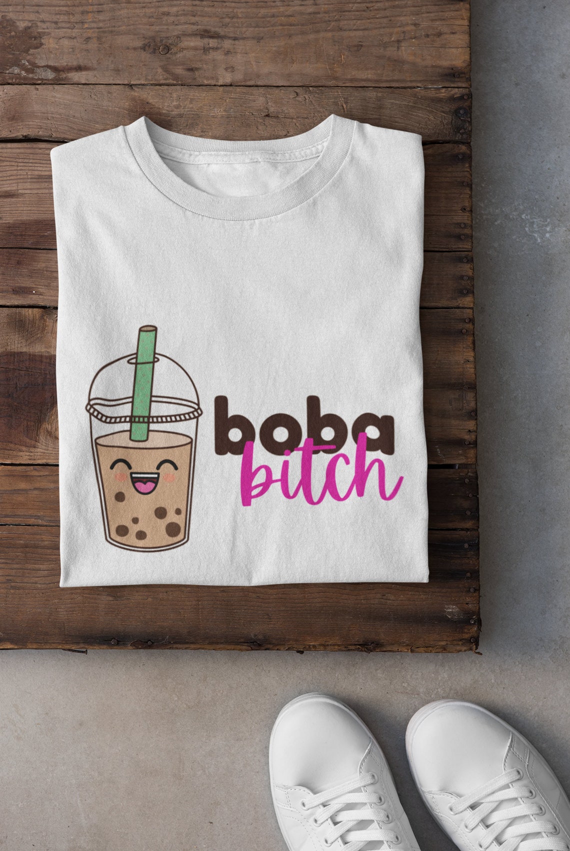 Bleached Out Boba Shirt