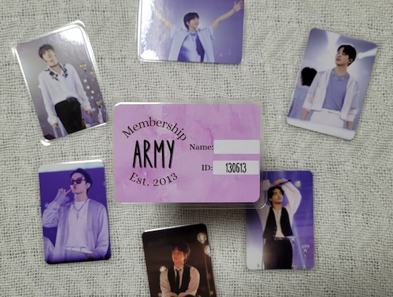 BTS Fan Made Army Membership ID Cards Laminated & Durable