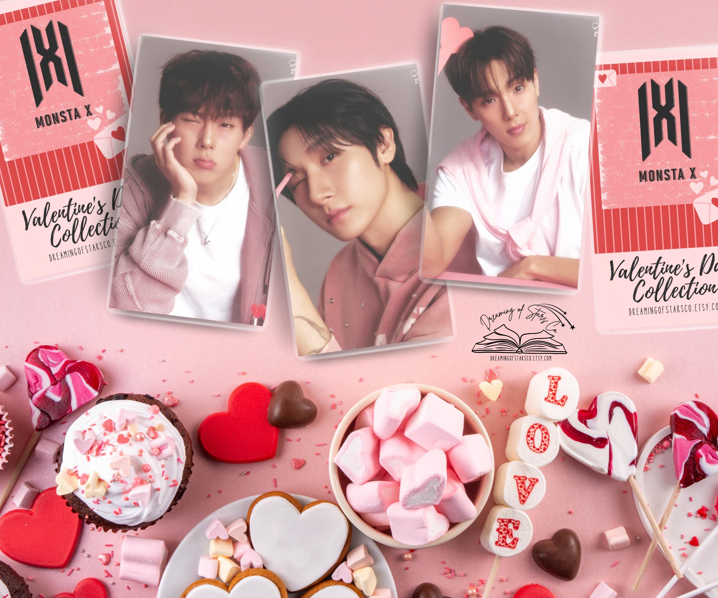 Monsta X Valentine's Day Fan Made Durable Laminated Photocards