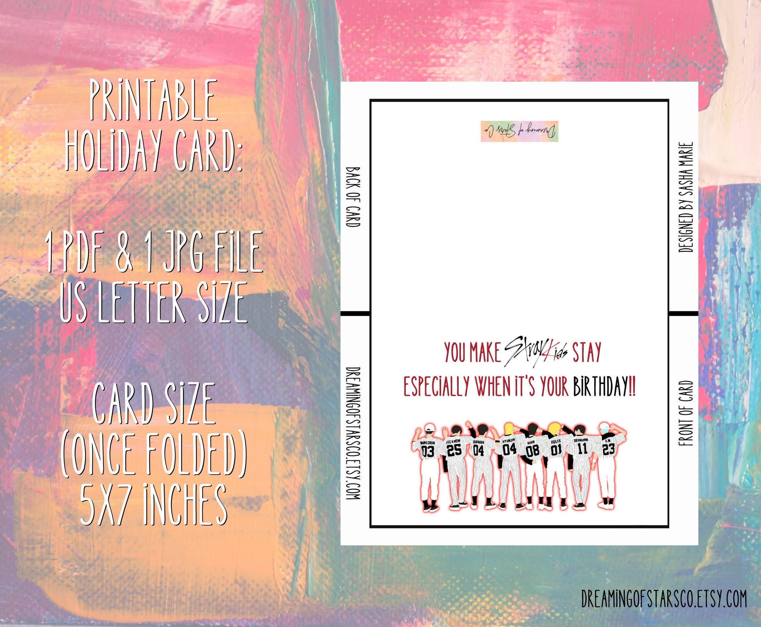 タレントカード Happy Birthday Card K-POP Seventeen Kpop Birthday Card - Etsy