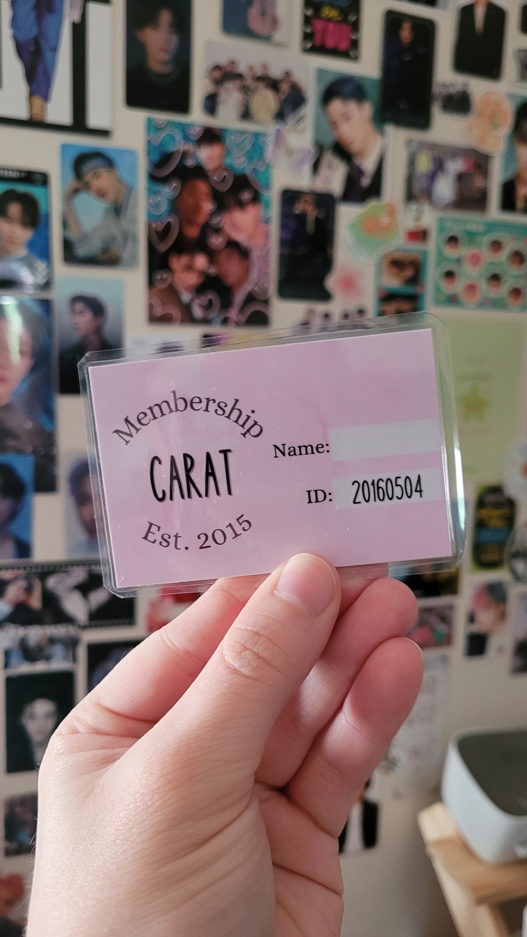 Seventeen Fan Made CARAT Membership ID Cards Laminated & Durable
