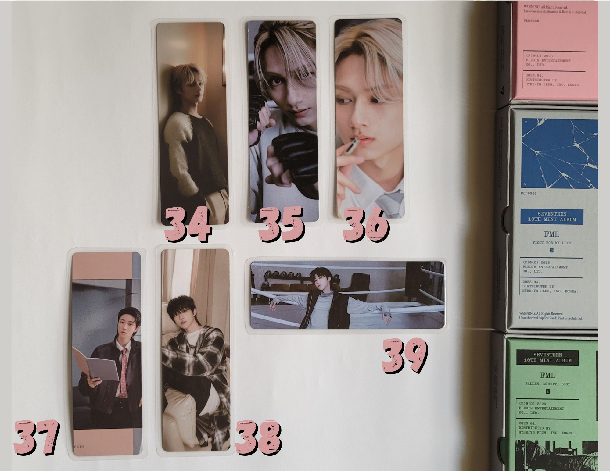 Seventeen FML Upcycled Bookmarks W/ S.coups, Wonwoo, Mingyu