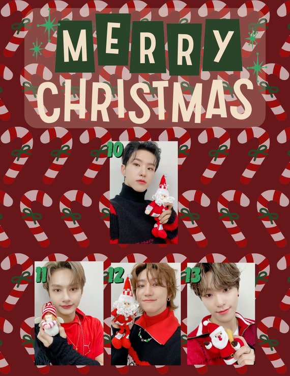 Seventeen 2023 Christmas Photocards:laminated|scoups, Mingyu Seventeen 2023 Christmas Photocards:laminated|scoups, Mingyu