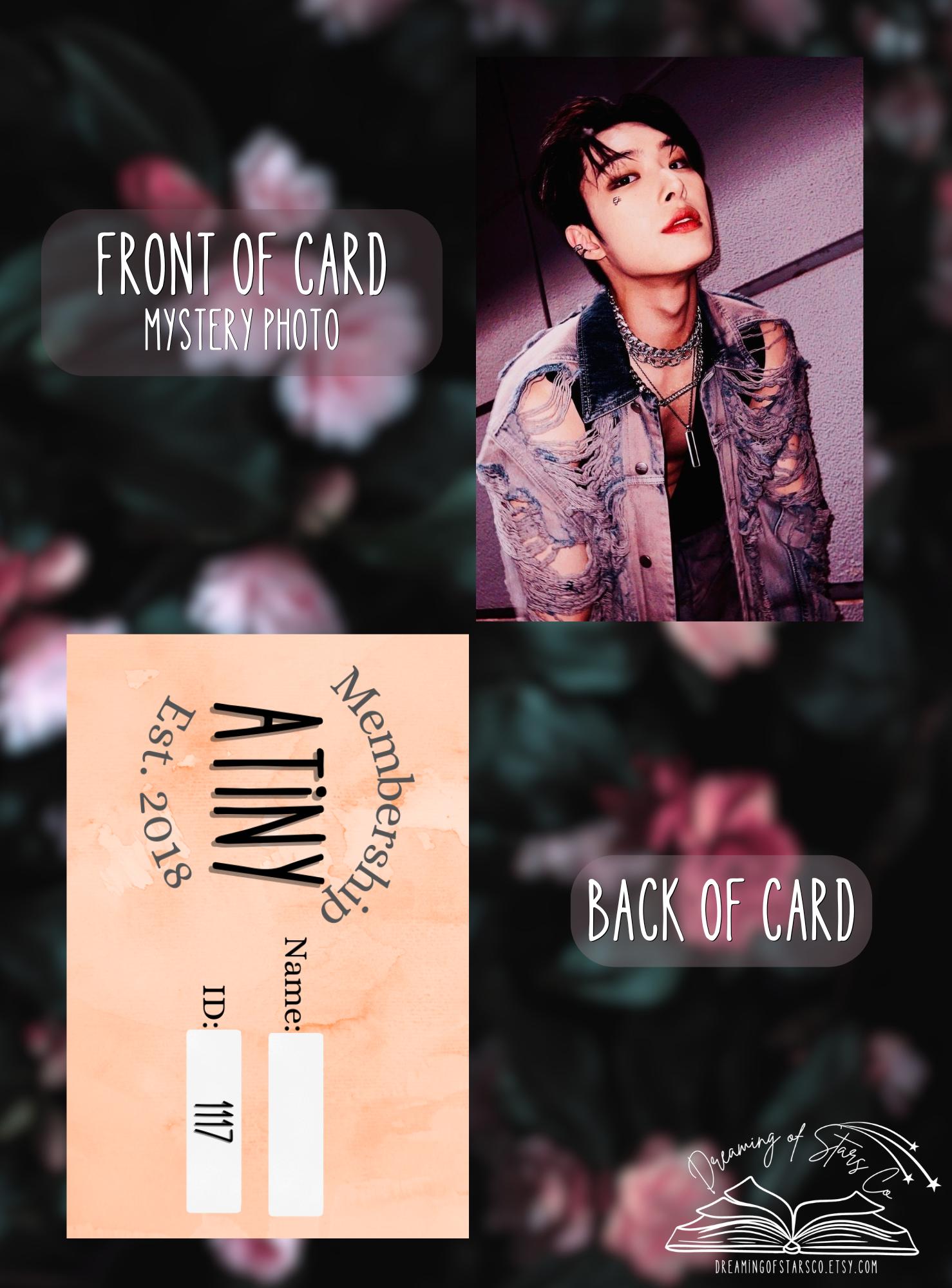 Ateez Fan Made ATINY Membership ID Cards Laminated & Durable