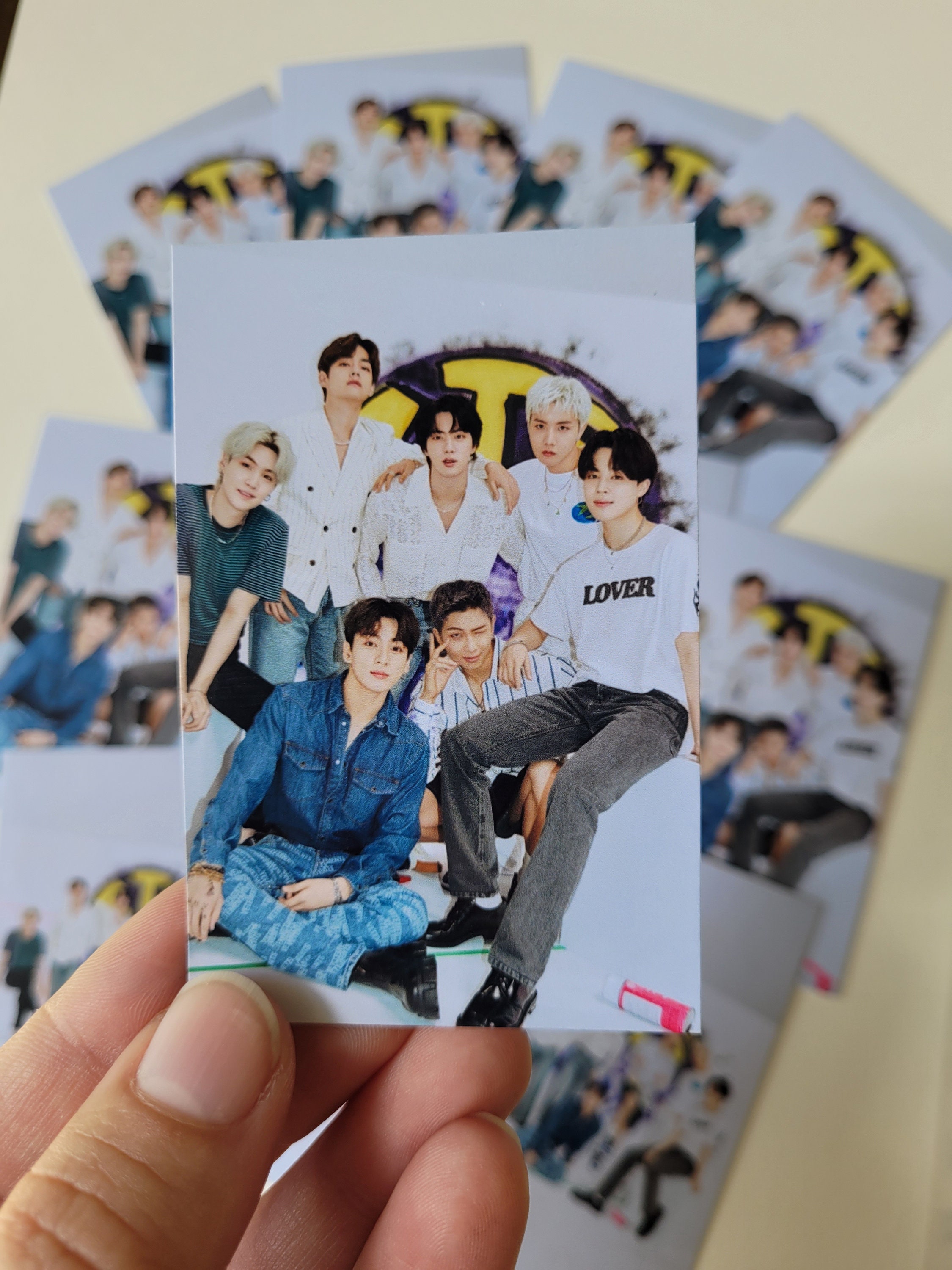 BTS Double Sided Photocard OT7 Fan Made Photocards Etsy