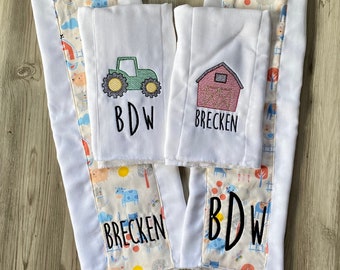 Farm Themed Burp Cloth Set