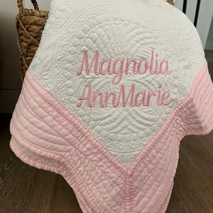 Heirloom Quilt Keepsake with Monogram