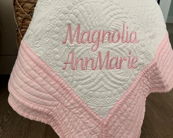 Heirloom Quilt Keepsake with Monogram