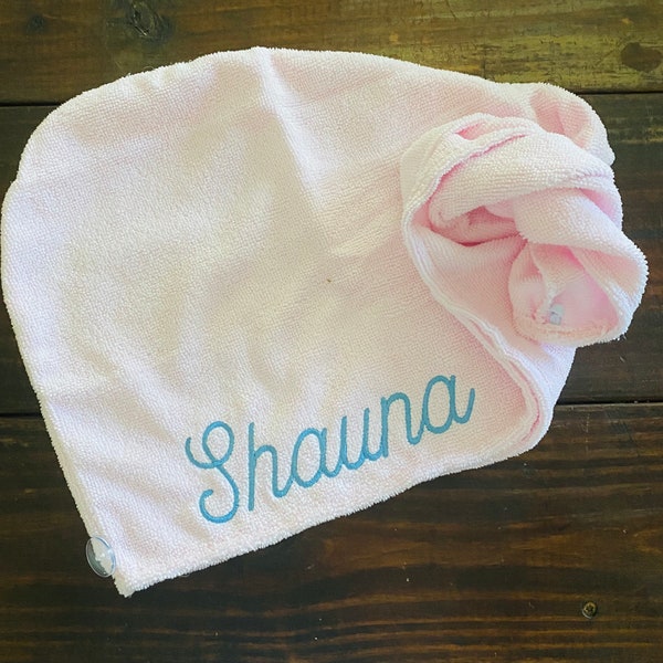 Monogrammed Microfiber Towel Hair Wrap