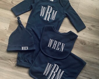 Navy Blue Coming Home Infant Set