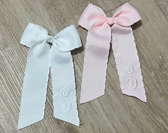 Moonstitch Long Tail Bow with First Name or First Initial