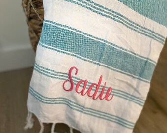 Personalized Turkish Beach Towel