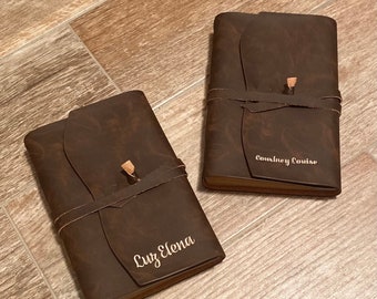 Monogrammed Leather Journals