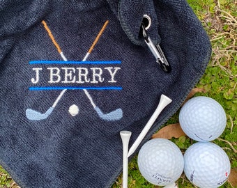 Monogrammed Golf Towel with Personalization