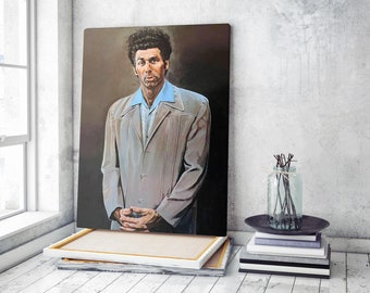 The Kramer Painting Canvas Art Print | Seinfeld George Costanza Cosmo Kramer Elaine Benes Wall Art, Home Decor, Posters, and Pictures