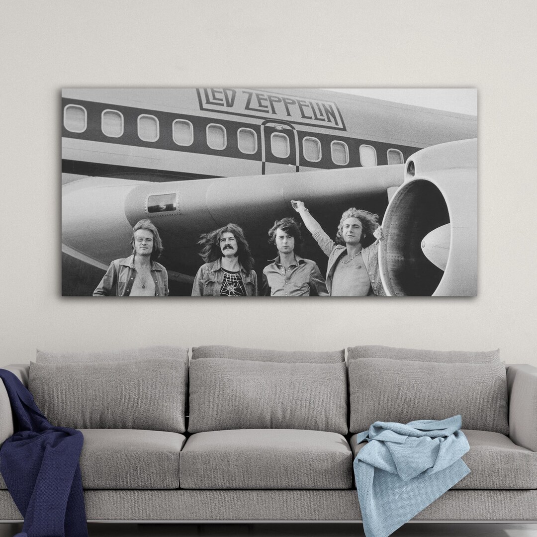 Led Zeppelin Starship Airplane Canvas Art Print 1960s 1970s Etsy