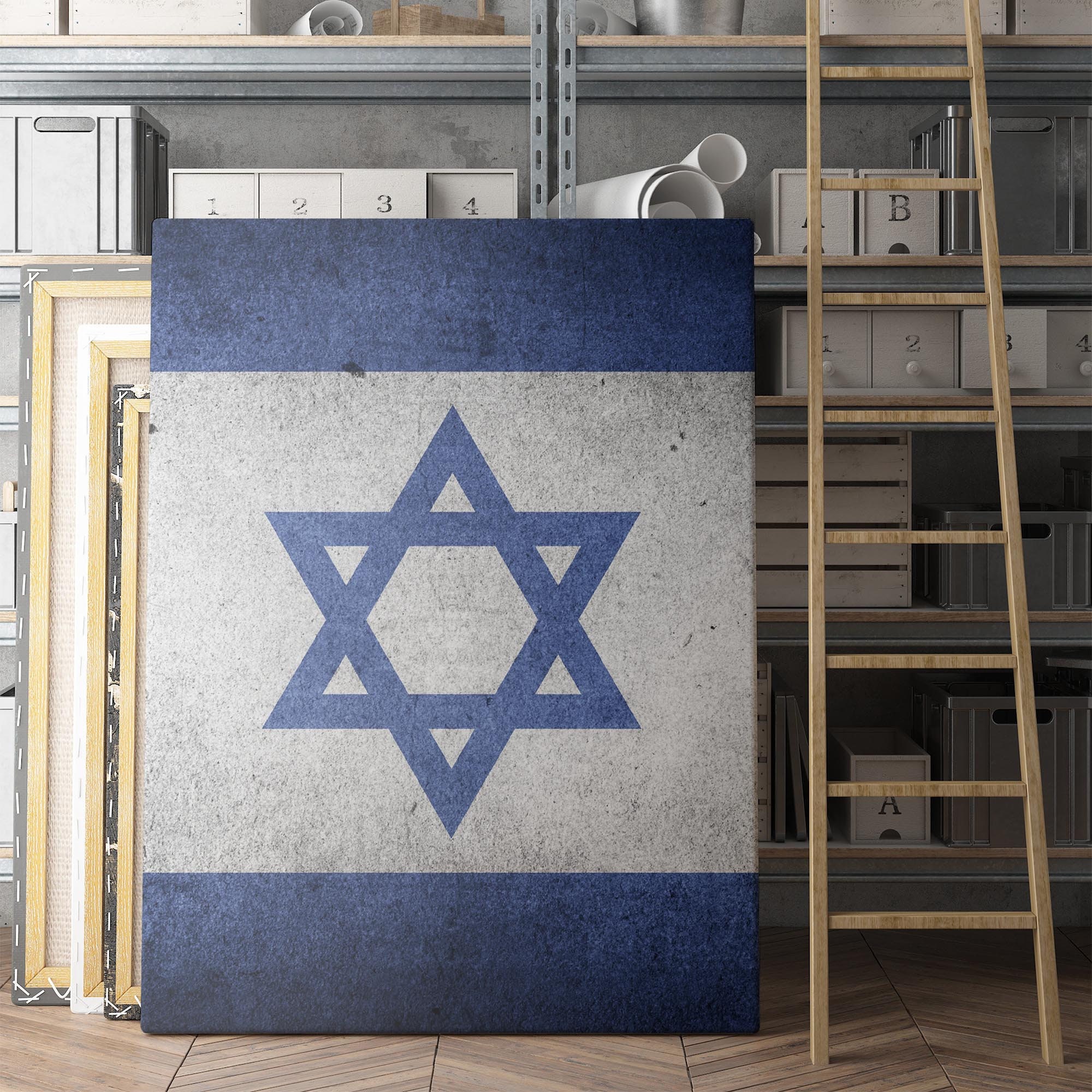 Israel Flag Canvas Wall Art Israel Art Gifts Women & Men Etsy