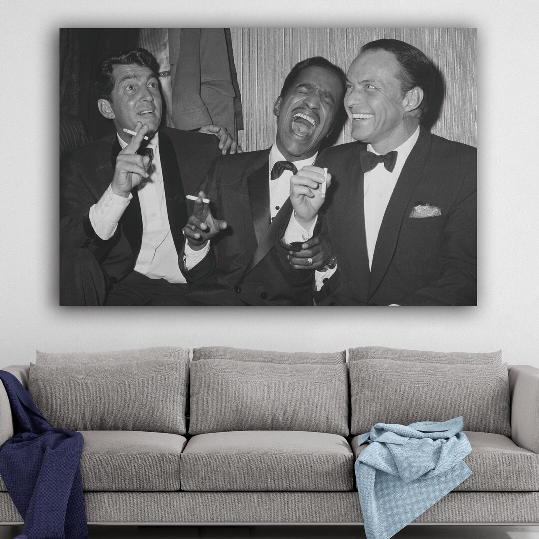 The Rat Pack Canvas Art 50s 60s Celebrity Movie Music Stars Etsy