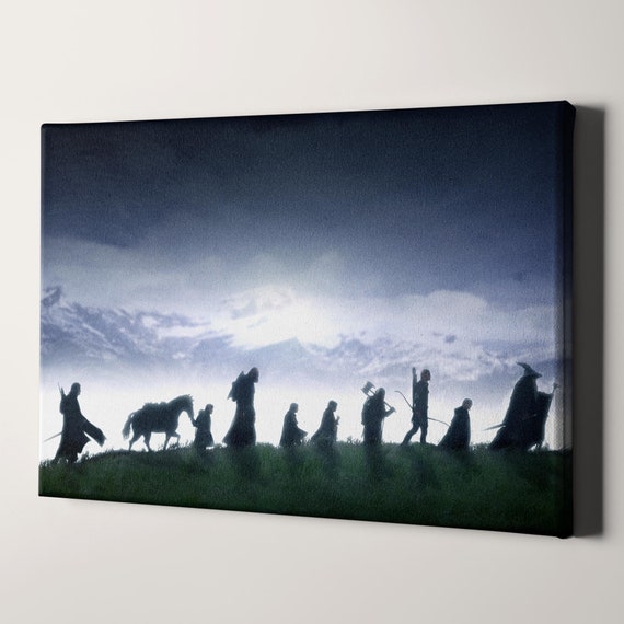 Lord of the Rings: the Fellowship Canvas Art Print TV & - Etsy