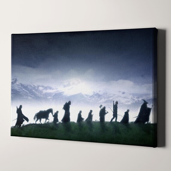 Lord of the Rings the Fellowship Canvas Art Print TV & Etsy