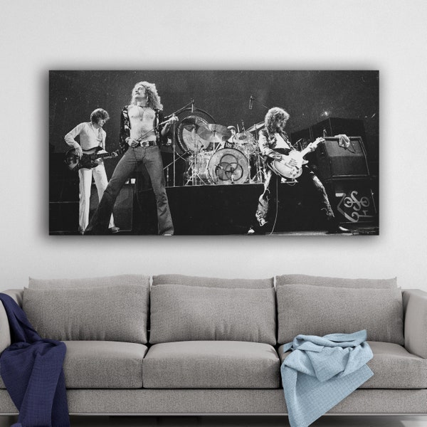 Led Zeppelin (Led Zeppelin I) 60x80x4cm Stretched Canvas Print