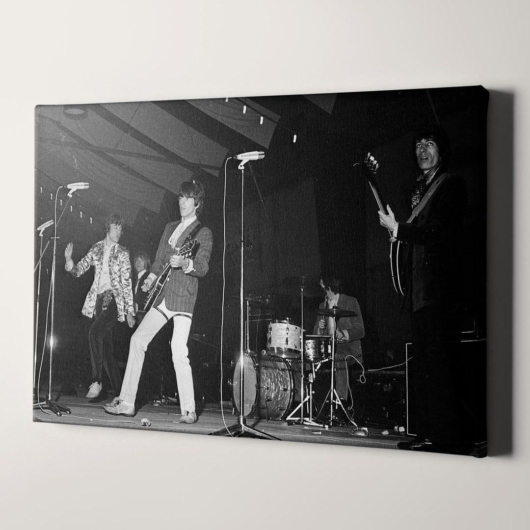 The Rolling Stones Canvas Art Print 1960s 1970s Music Wall Etsy