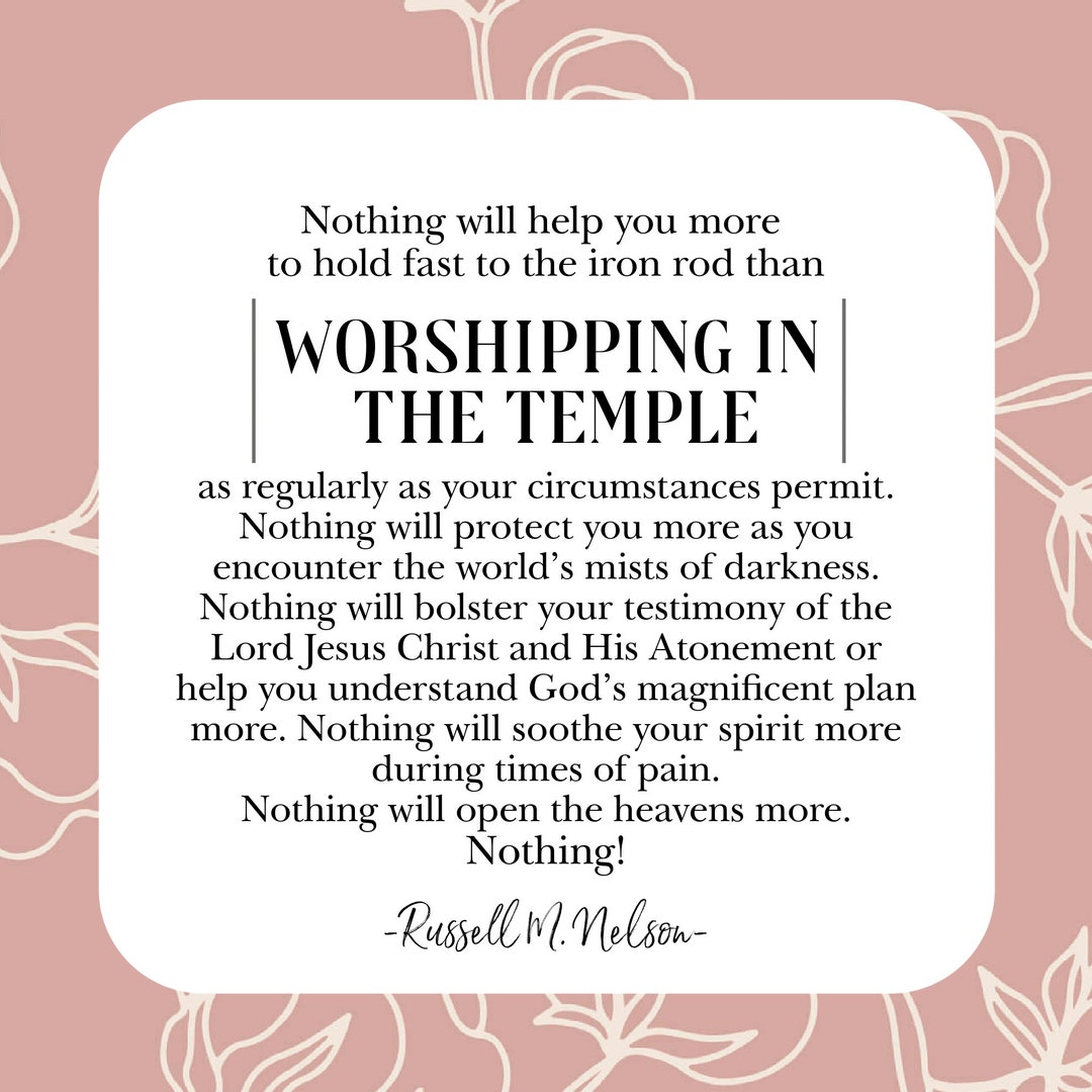 Worshipping in the Temple Handout - Etsy