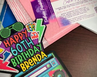 Custom 3D Cake Toppers, 80’s Retro Theme